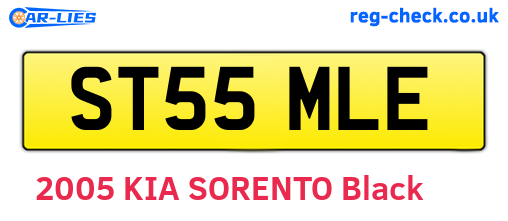 ST55MLE are the vehicle registration plates.