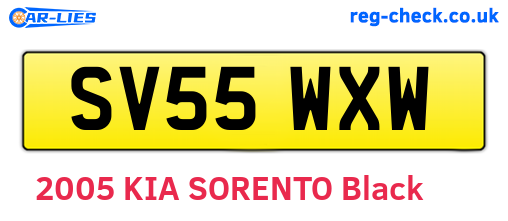 SV55WXW are the vehicle registration plates.