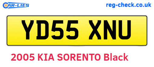 YD55XNU are the vehicle registration plates.