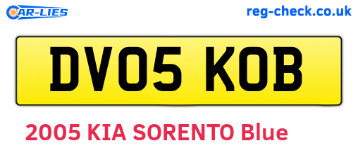 DV05KOB are the vehicle registration plates.