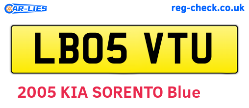 LB05VTU are the vehicle registration plates.