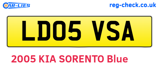 LD05VSA are the vehicle registration plates.