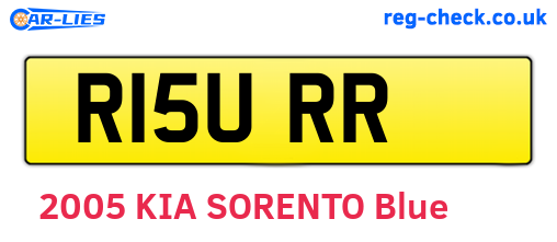 R15URR are the vehicle registration plates.