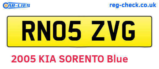 RN05ZVG are the vehicle registration plates.