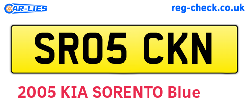 SR05CKN are the vehicle registration plates.