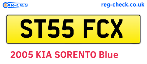 ST55FCX are the vehicle registration plates.