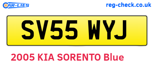 SV55WYJ are the vehicle registration plates.