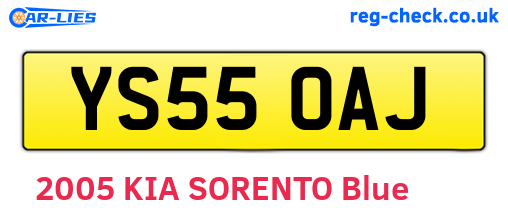 YS55OAJ are the vehicle registration plates.