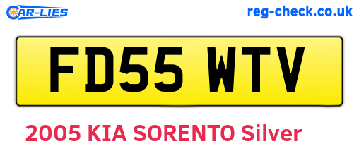FD55WTV are the vehicle registration plates.