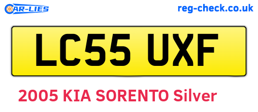 LC55UXF are the vehicle registration plates.