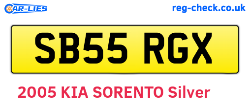 SB55RGX are the vehicle registration plates.