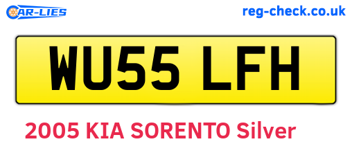 WU55LFH are the vehicle registration plates.