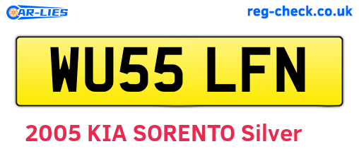 WU55LFN are the vehicle registration plates.