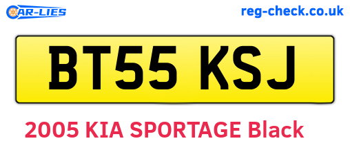 BT55KSJ are the vehicle registration plates.