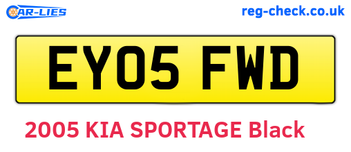 EY05FWD are the vehicle registration plates.