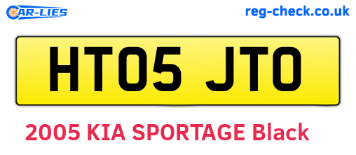 HT05JTO are the vehicle registration plates.