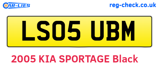 LS05UBM are the vehicle registration plates.