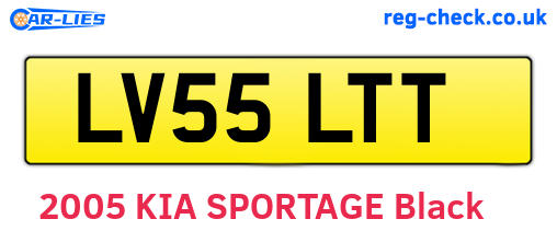 LV55LTT are the vehicle registration plates.