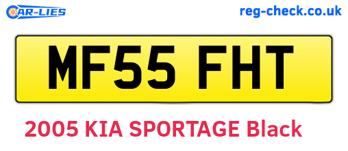 MF55FHT are the vehicle registration plates.
