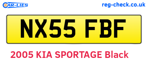 NX55FBF are the vehicle registration plates.