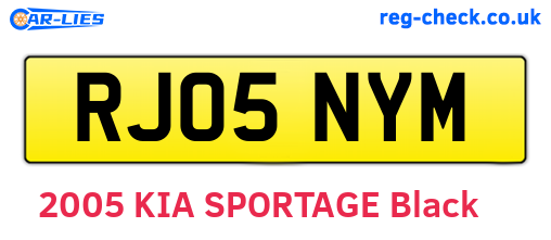 RJ05NYM are the vehicle registration plates.