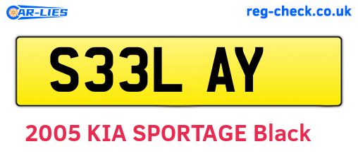 S33LAY are the vehicle registration plates.