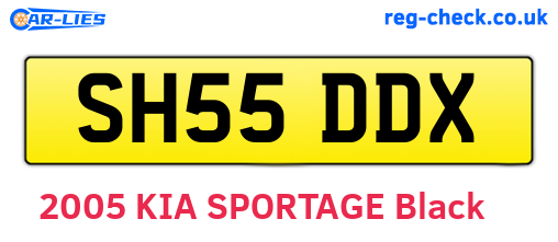 SH55DDX are the vehicle registration plates.