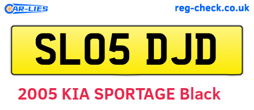 SL05DJD are the vehicle registration plates.