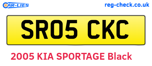 SR05CKC are the vehicle registration plates.