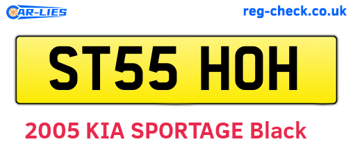 ST55HOH are the vehicle registration plates.