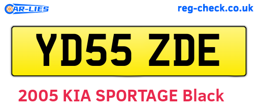 YD55ZDE are the vehicle registration plates.