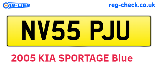 NV55PJU are the vehicle registration plates.