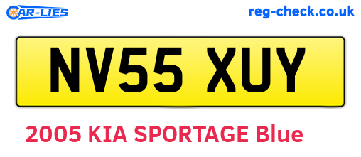NV55XUY are the vehicle registration plates.