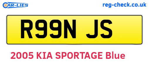 R99NJS are the vehicle registration plates.