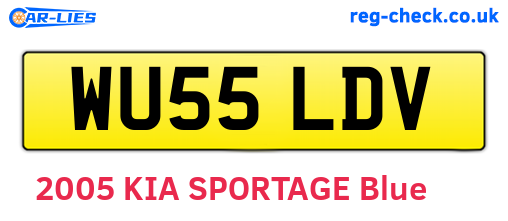 WU55LDV are the vehicle registration plates.
