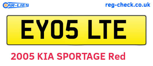 EY05LTE are the vehicle registration plates.