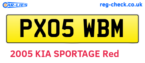 PX05WBM are the vehicle registration plates.