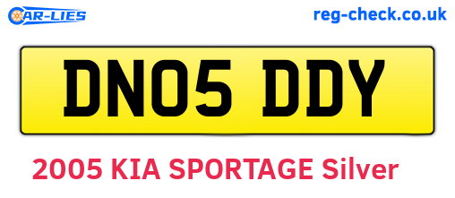DN05DDY are the vehicle registration plates.