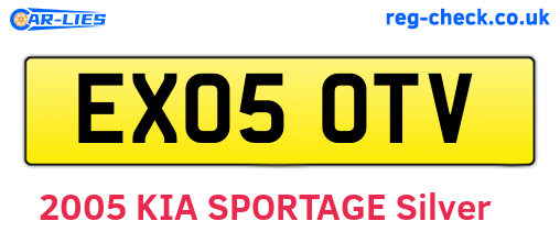 EX05OTV are the vehicle registration plates.