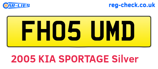 FH05UMD are the vehicle registration plates.