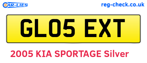 GL05EXT are the vehicle registration plates.