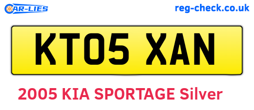 KT05XAN are the vehicle registration plates.