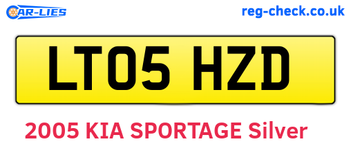 LT05HZD are the vehicle registration plates.