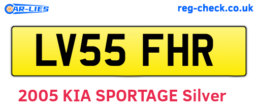 LV55FHR are the vehicle registration plates.