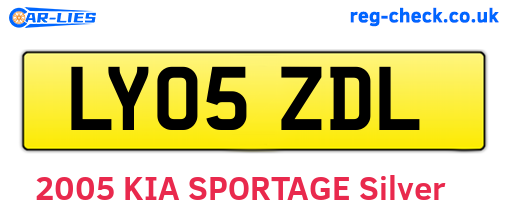 LY05ZDL are the vehicle registration plates.