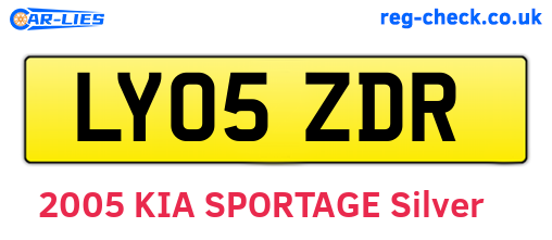 LY05ZDR are the vehicle registration plates.