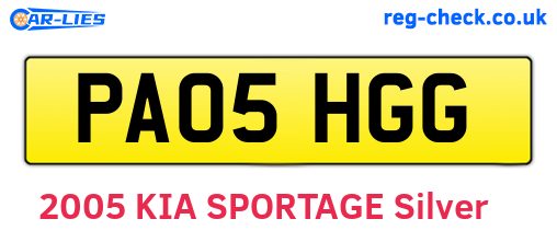 PA05HGG are the vehicle registration plates.