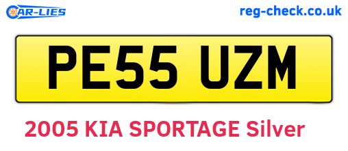 PE55UZM are the vehicle registration plates.