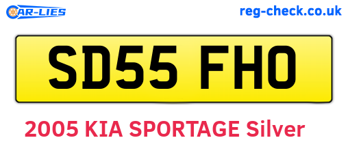 SD55FHO are the vehicle registration plates.