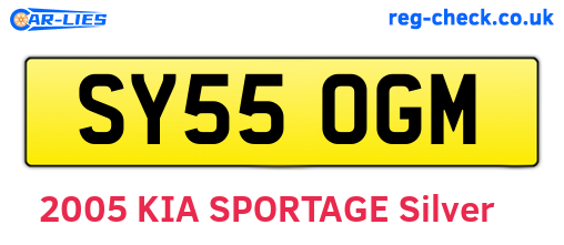 SY55OGM are the vehicle registration plates.